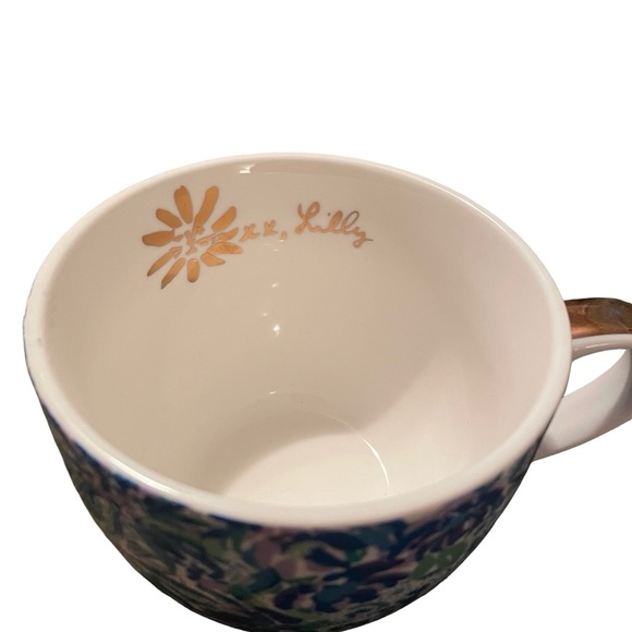 Lilly Pulitzer Floral Blue and Green Mug - Picture 2 of 3